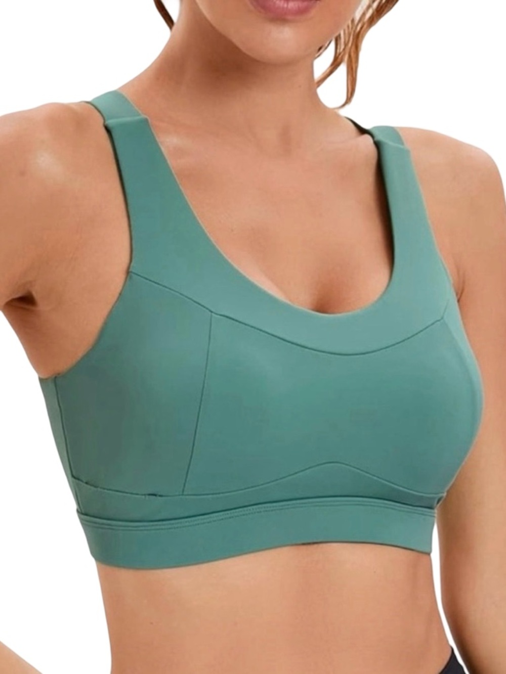 Running Girl Jade Emerald Green High Impact Plus Sports Bra Size 3X